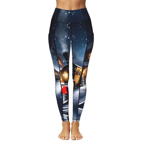 Mallas de navidad con bolsillos para entrenar en invierno 2