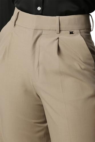 Image of Van Heusen Women's High Rise Regular Casual Pants (VWTPPRGFY68182 Khaki 32)