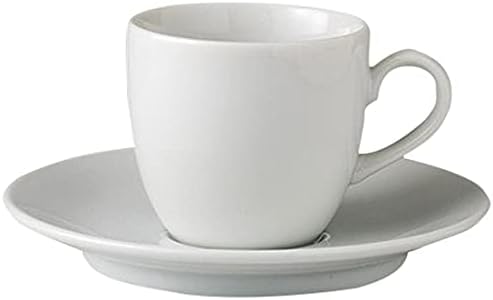 せともの本舗 Set of 5 BC White Coffee C/S, S 5.8 x 0.8 inches (14.8 x 2 cm), 12.2 oz (361 g), Coffee C/S, For Hotels, Restaurants, Cafes, Western, Restaurants, Commercial Use, For Guests