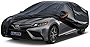 Kayme 7 Layers Car Cover Custom Fit for Toyota Camry Sedan/Solara (1996-2022) Waterproof All Weather for Automobiles, Outdoor Full Cover Rain Sun UV Protection with Zipper Cotton/Black