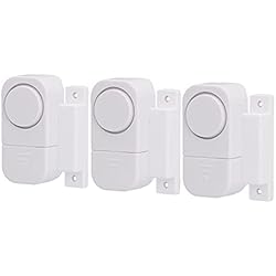 Alarma Puertas Y Ventanas Lidl UNITEC Alarma para Ventana y Puerta, Juego de 3 Unidades con Contacto magnético