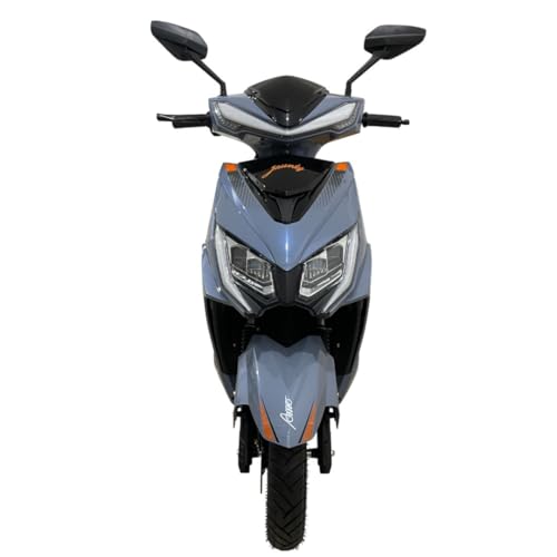 Image of AMO Double Light Electric Scooter Jaunty L Lead Acid Low Speed -25kmph Range - 65 Km Non RTO in Fantasy Blue with Portable Charger Ex-Showroom