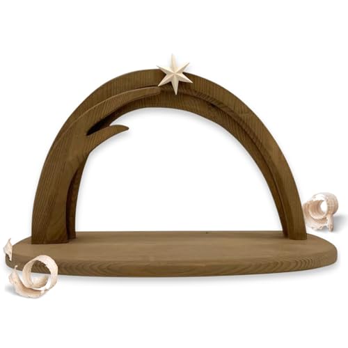 Akantus Krippenstall aus Holz – Moderner Krippenbogen aus...