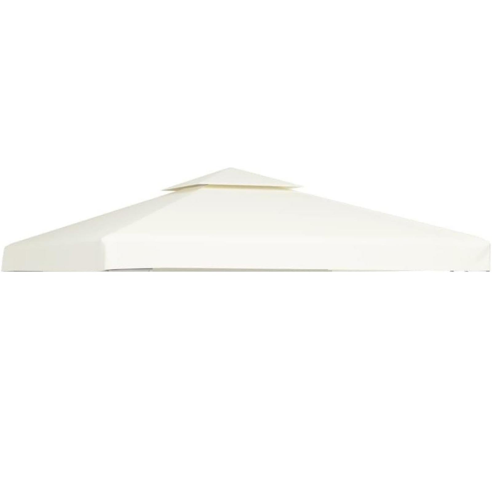 Gazebo Replacement Canopy Vented Replacement Shelter Top Waterproof Double-Layer Gazebo Top for Patio, Backyard, Garden Beige Double Layer-picture-11