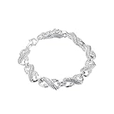 pulsera plata maciza  Plata De Ley Pulseras para Mujer,Vintage 925 Pulsera De Plata Maciza Hecha A Mano Pulida Dragón Chino Cadena Brazalete Ajustable Brillante Moda Señoras Joyería Regalo para Pareja De Cumpleaños