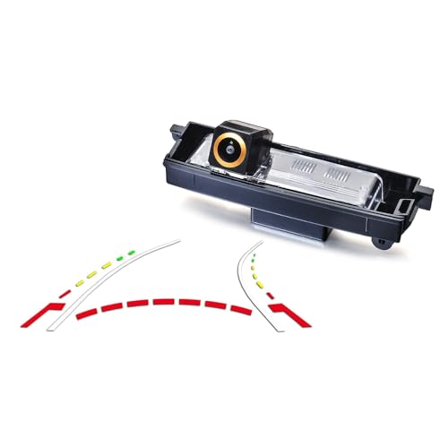 Image of Vlicevrn Vehicle Car Rear View Camera Dynamic Trajectory Tracks Line Backup Parking Camera for Toyota RAV4 XA30 / Toyota Vanguard XA30 2005~2012 (Spare Wheel On Door) (Golden Full Dynamic)