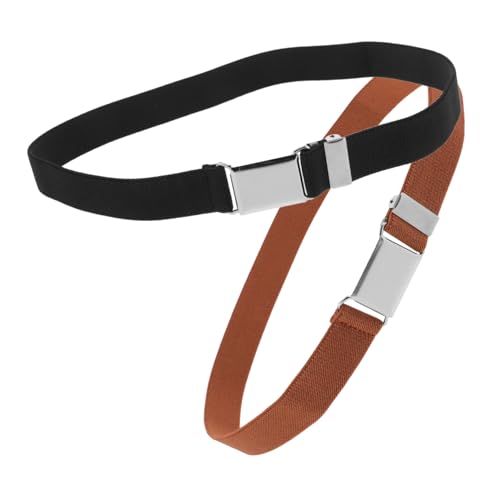 Didiseaon Children Belt Set 2pcs Elastic Waistbands for Boys Girls Fashionable Simple Design Comfortable for Daily Wear