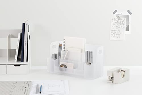 Image of Litem Neo Desk Organizer Multi-Compartment Storage with Handle, Smog
