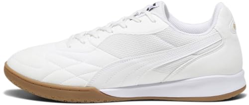 Puma - Mens King Top It Shoes, Color Puma White/Puma White/Puma Gold, Size: 8.5 M US