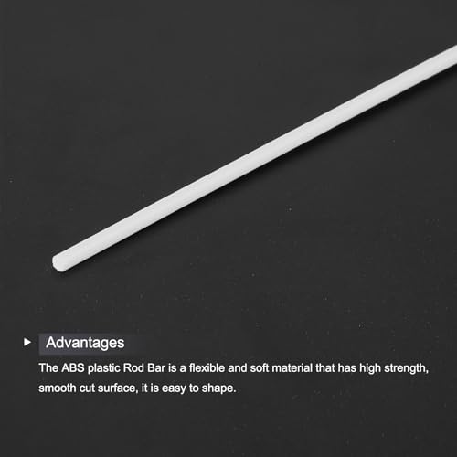 Image of MECCANIXITY 10Pcs ABS Plastic Rod Square Solid Bar 5 /64 inch x 10 inch White Smooth Plastic Tube Rods for Handwork Model Material,DIY Sand Table,Architectural Model Making