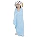 COOKY.D Serviettes de Bain bébé avec Capuche Peignoir Visage Animal de Grande Taille pour Garçon et Filles, Cadeaux de Douche de Bébé Parfaits, 0-8 Ans, Chien Bleu