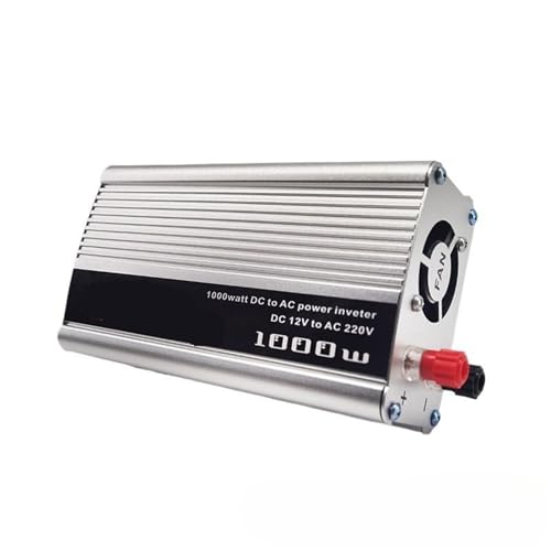 Inversor de Corriente, Inversor de Corriente de 1000 W y 500 W, Adaptador de Corriente for Coche de 12 V a CA 220 V.(1000W)