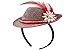 Cerchietto per capelli con cappellino rosso in feltro Oktoberfest