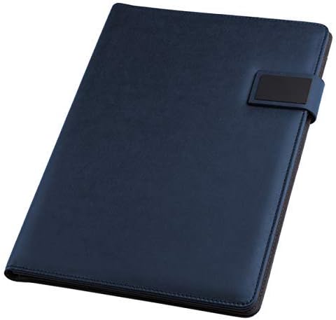 Travigo Phablet Portfolio with Magnetic Button Closure | Interior Organizer with Card Slots | Snap and Hook Stand and Elastic Band Holder for Electronic Devices | Pen Loop - Navy
