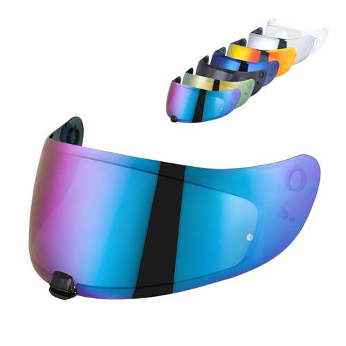 Visera para casco C70 FG-17 IS-17, visera para casco de moto, protección contra el viento, visera completa, accesorio de repuesto (arco iris)