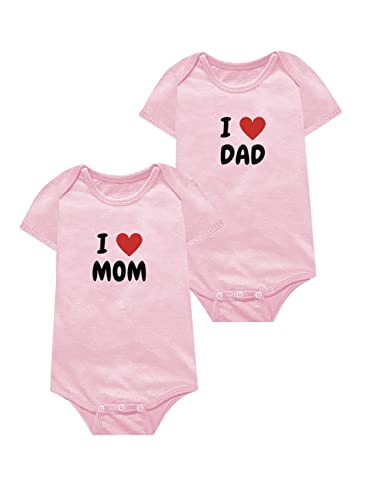 Image of A.T.U.N. (ALL THINGS UBER NICE) A.T.U.N. Unisex Baby Bodysuit- Pack of 2 BBST UPT PNP 12-18M Pink