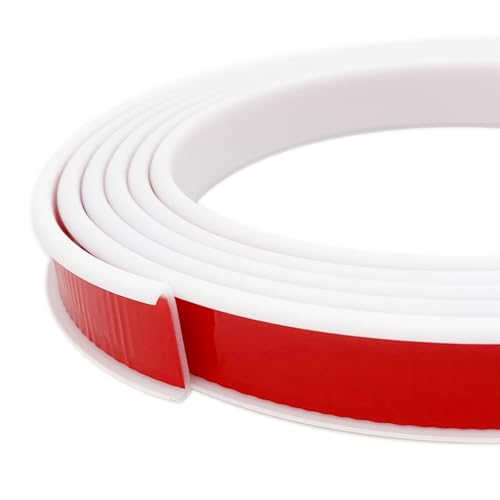 Image of U-Shape Plywood Edge Banding - 3 /4 inch Edge Protector, Self-Adhesive Trim for Veneer, Furniture, Countertop, Table, Sheet Metal - White, 20Ft