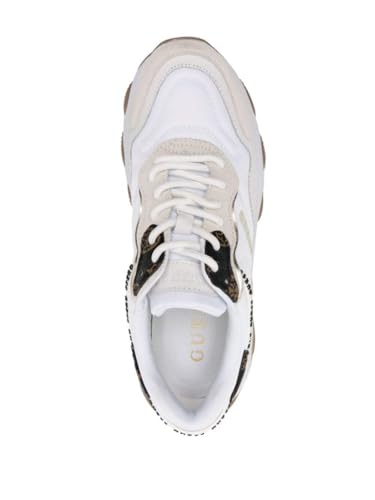 Guess Femme Micola Plat Oxford, Blanc, 37 EU