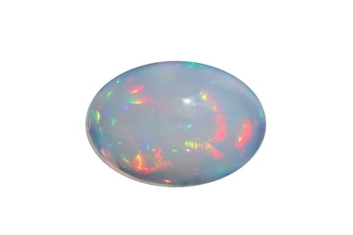 Opale éthiopienne blanche naturelle ovale de 4.05 Cts, cadeau précieux de collection