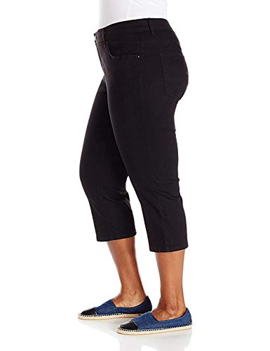 1826 Jeans / Sweet Look Womens Plus Size Twill Cotton Stretch Capri Pants Solid Colors3