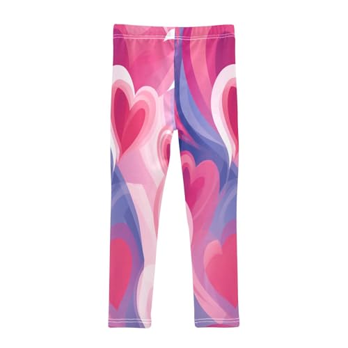 Bolaz Toddler Girls Leggings Printed Yoga Pants Leggings White Pink Flower for Kids2