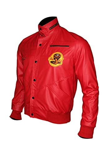 Kobra Cai Karate Kid Johnny Lawrence Red Faux Leather Jacket2