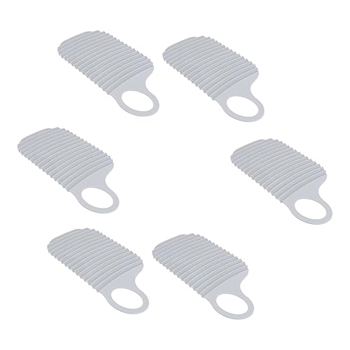 HAWILLOSCH 6個 ミニ洗濯板 洗濯たわし ふた付きランドリーバスケット スクラバースポンジ キッチン用スポンジ スポンジキッチン マット 洗濯物 たわし 洗濯板 ポータブル洗濯板 ペ Grey