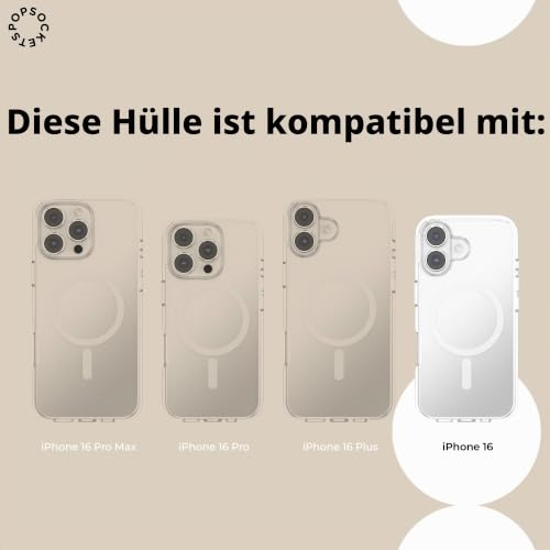 PopSockets iPhone 16 Hülle kompatibel mit MagSafe, Handyhülle für iPhone 16, kabellos aufladbar, nur Hülle - Dusk – Ansicht 3