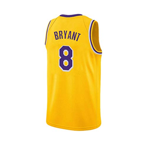 Jinyiming Kobe Bryant # 8# 24 de Malla de Baloncesto Jersey del Chaleco de la NBA Los Angeles Lakers, Transpirable y Resistente a la abrasión (Color : Yellow8, Size : S)