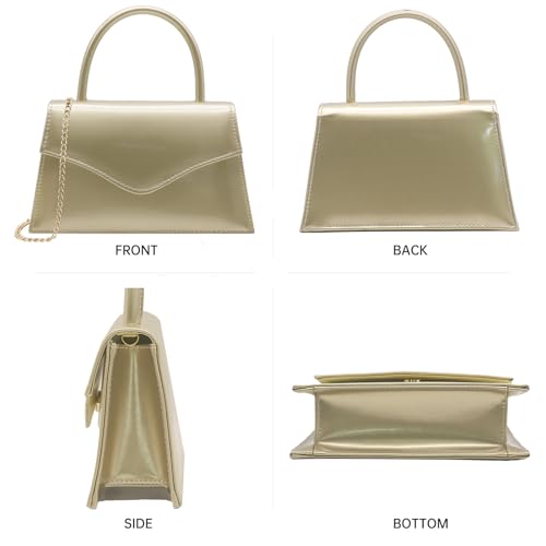 Image of Women's Evening Bag Bridal Party Clutch Purses Cocktail Prom Handbags with Patent Leather