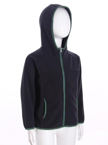 ACSUSS Kids Girls Boys Fleece Jacket Hooded Casual Winter Coat Warm Thick Outerwear Zipper Long Sleeve Jacket3
