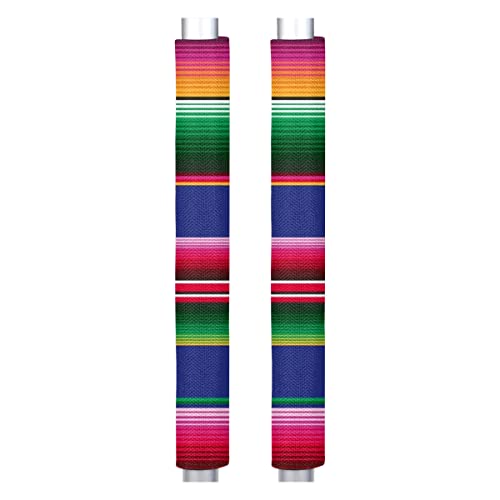 Image of Pardick Refrigerator Door Handle Covers Set of 2 Colorful Rainbow Washable Fridge Dishwasher Mocrowave Oven Door Decor Protector Handle Cover Keep Your Kitchen Appliance Clean from Food Stains