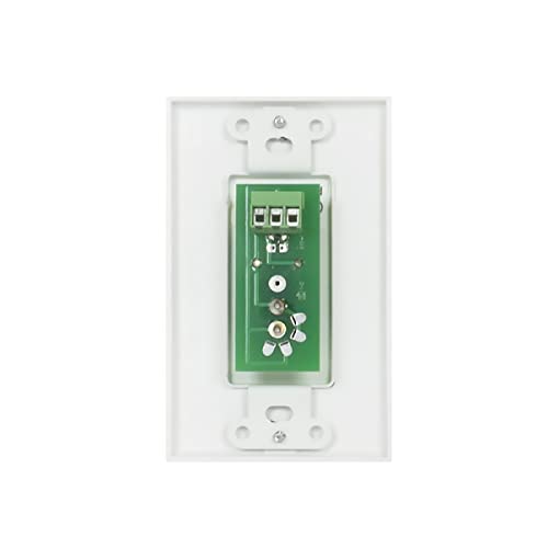 Lowell Manufacturing RPSW-MP SPST Low Voltage Rocker Switch with Momentary Closure, 1 Status LED, 1-Gang Wall Plate, White
