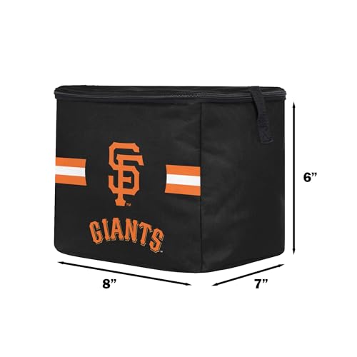 Image of FOCO MLB Officially Licensed Primary Logo Team Stripe 6 or 12 Pack Soft Insulated Game Day Baseball Lunch Tote Cooler