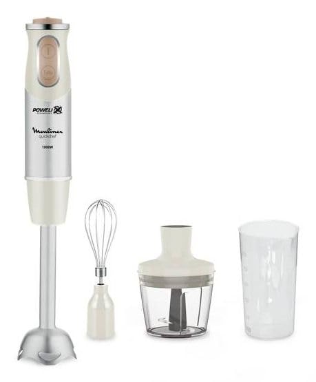 Batidora de mano Moulinex DD655A10 1000W 10 velocidades Tecnología Powelix picadora vaso varillas
