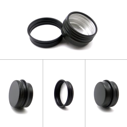 30 pack 5 ml Black Lip Balm Tin Cans, 5g Mini Aluminum Makeup Sample Containers with Screw Lid, Empty Metal Tins Pot Storage Travel Jars for Cosmetic, Cream, Candle, Tea, 5 Gram Small Tins4