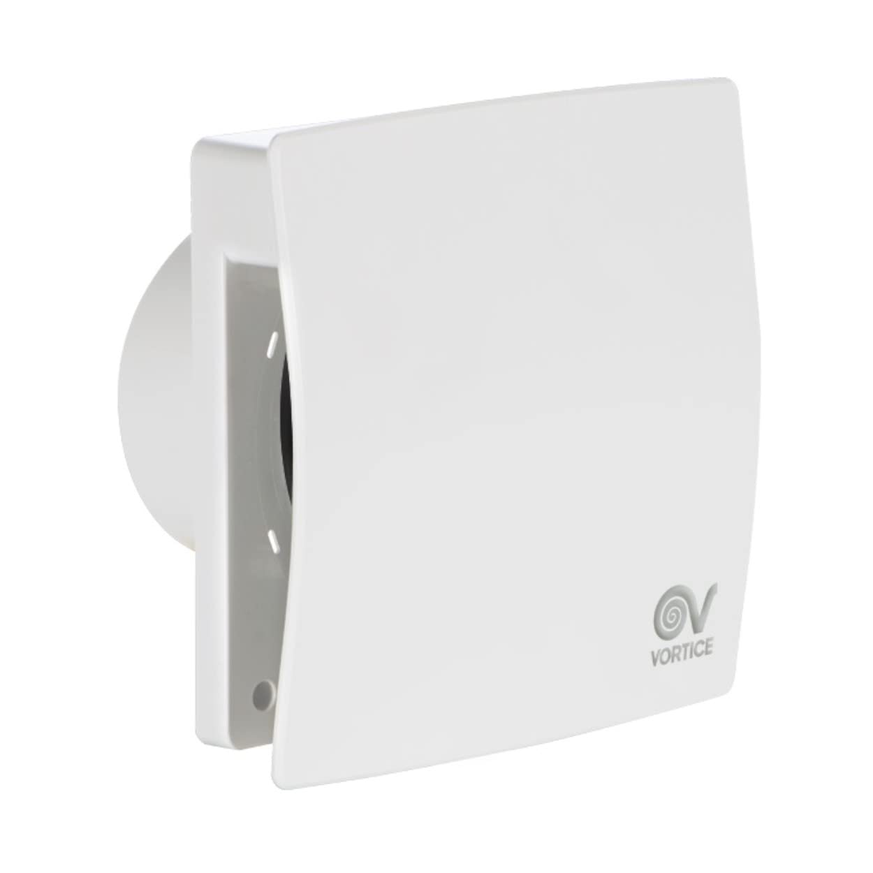 Vortice Mex 120/5'' LL 1S – Aspiratore Bagno e Cucina Elicocentrifugo da Muro 120mm, Ventilatore di Scarico con Controllo Touch, Installazione a Parete, Portata Massima 90m3/h - 13,8x19,3x19,3 cm