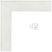 ArtToFrames 40x50cm Satin White Frame Picture Frame, CMWOMFRBW26074-40x50