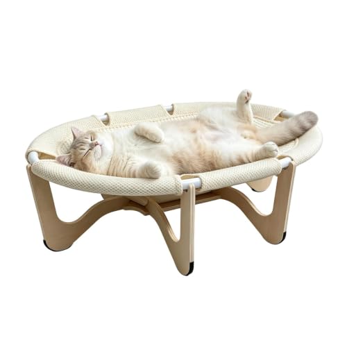 Cama hamaca para gatos elevada y antideslizante para mascotas interiores 2