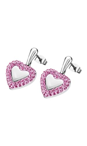 LOTUS STYLE Pendientes LS1768 4/2 Outlet Acero inoxidable 316l Corazon Mujer