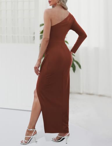 Image of Sarin Mathews Womens One Shoulder Long Sleeve Formal Wedding Guest Dress