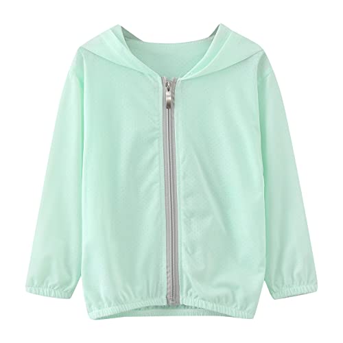 Kids Zip-Up Hoodie Girls Boys UPF50+ Sun Protection Breathable Jacket Lightweight Hooded Toddler Girl Summer Coat