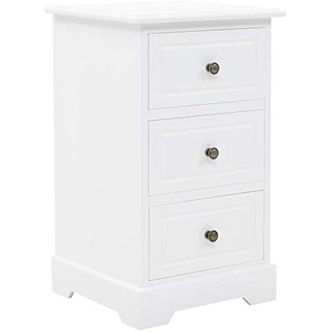 vidaXL Kiefer Nachttisch MDF Nachtschrank Nachtkonsole Nachtkommode Schrank Cover