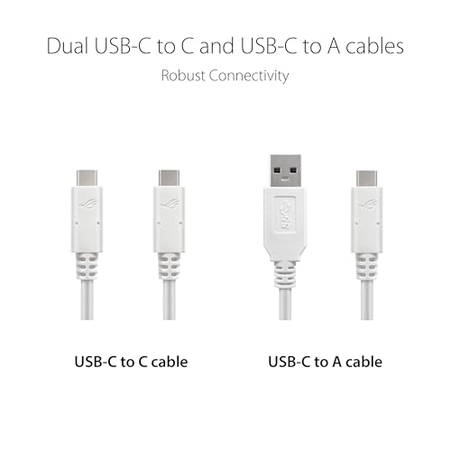 Image of ASUS ROG Strix Arion White M.2 NVMe SSD Enclosure-USB3.2 Gen 2x1 Type-C (10Gbps), Dual USB-C to C & USB-C to A, Screwdriver-Free, Thermal Pads Included, Fits PCIe 2280 /2260 /2242 /2230 M Key /B+M Key