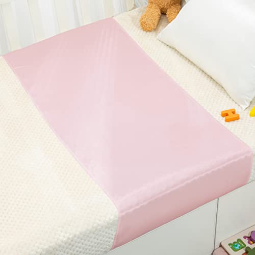 Image of PROMEED 100% Mulberry Silk Crib Sheet for Baby Hair, 23 Momme Silk Bassinet Slip for Baby Bald Spots, Soft and Safe Cot Sleeve for Everyday Use (Pink)