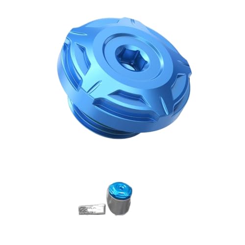 Bouchon d'huile en aluminium bleu pour personnaliser votre moto de trail DR650S