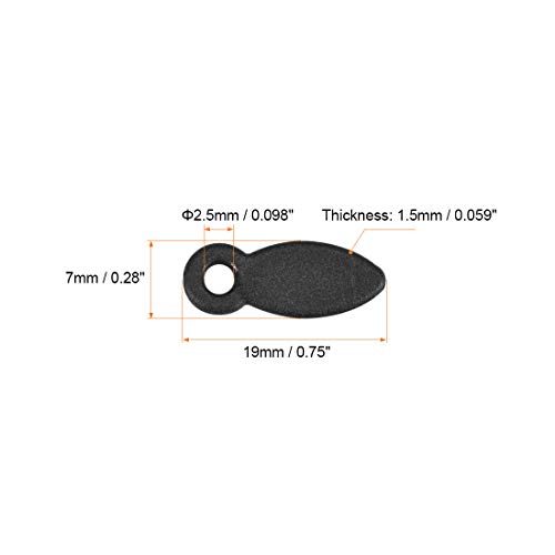 Image of uxcell Frame Turn Button, 3 /4 inch Plastic Drop Shape with Screws for Hanging Pictures, Photos, Drawings and Posters, 20 Pcs (Black)