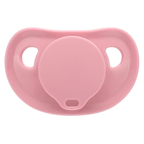 Somniumnight Chupete de silicona transparente para adultos: concha más ancha y completa para liberar ansiedad y estrés, tetina grande reensamblada, regalo para autismo, color rosa