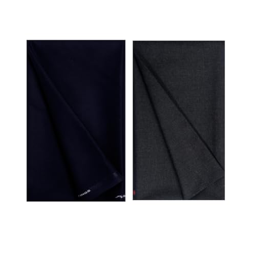 Image of Abhi Fashion Men's Cotton Formal Unstitched Trouser Fabric For Men (Pack Of 2)