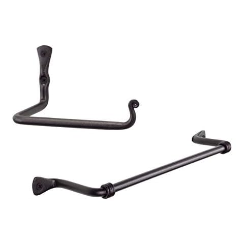 RTZEN Wrought Iron Bathroom Accessories Set, Decorative Hand Towel Bar and Toilet Paper Holder Cover